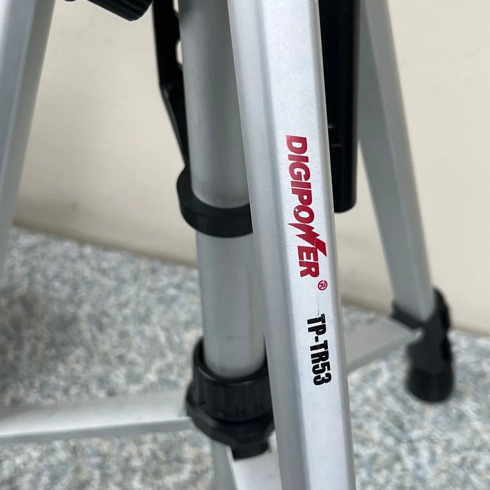 Digipower Tripod TP-TR53 Silver Aluminum Lightweight Camera Stand With Bag